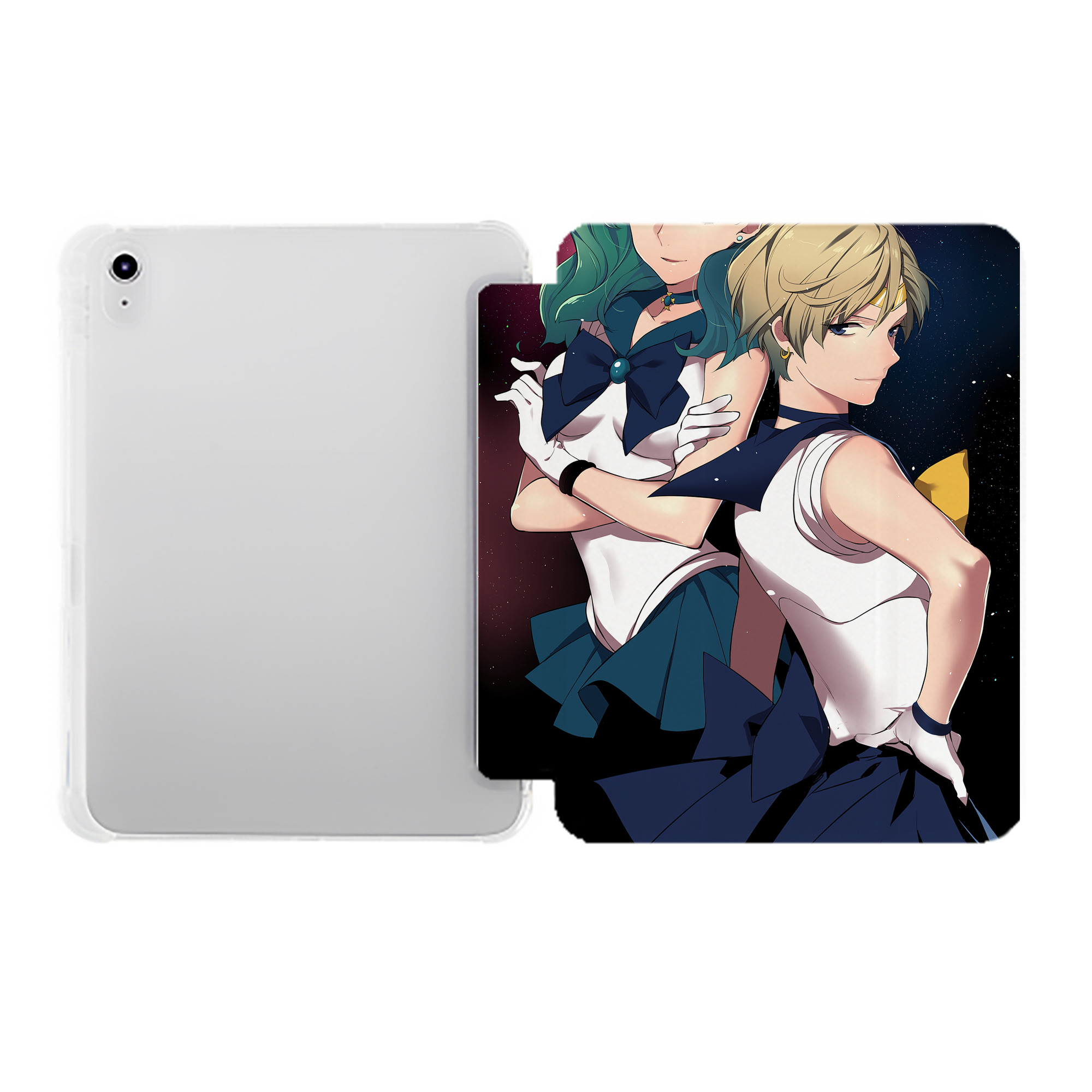 （画像用） 美少女戦士セーラームーン Sailor Moon IPad ケース ペン収納付き 三つ折りスタンド PUレザー×シリコン 対応機種9.5/10.5/10.9インチ